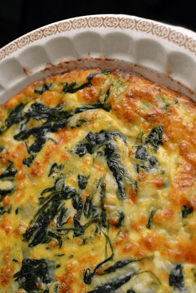 Simple Easy Crustless Spinach Quiche - She Loves Biscotti