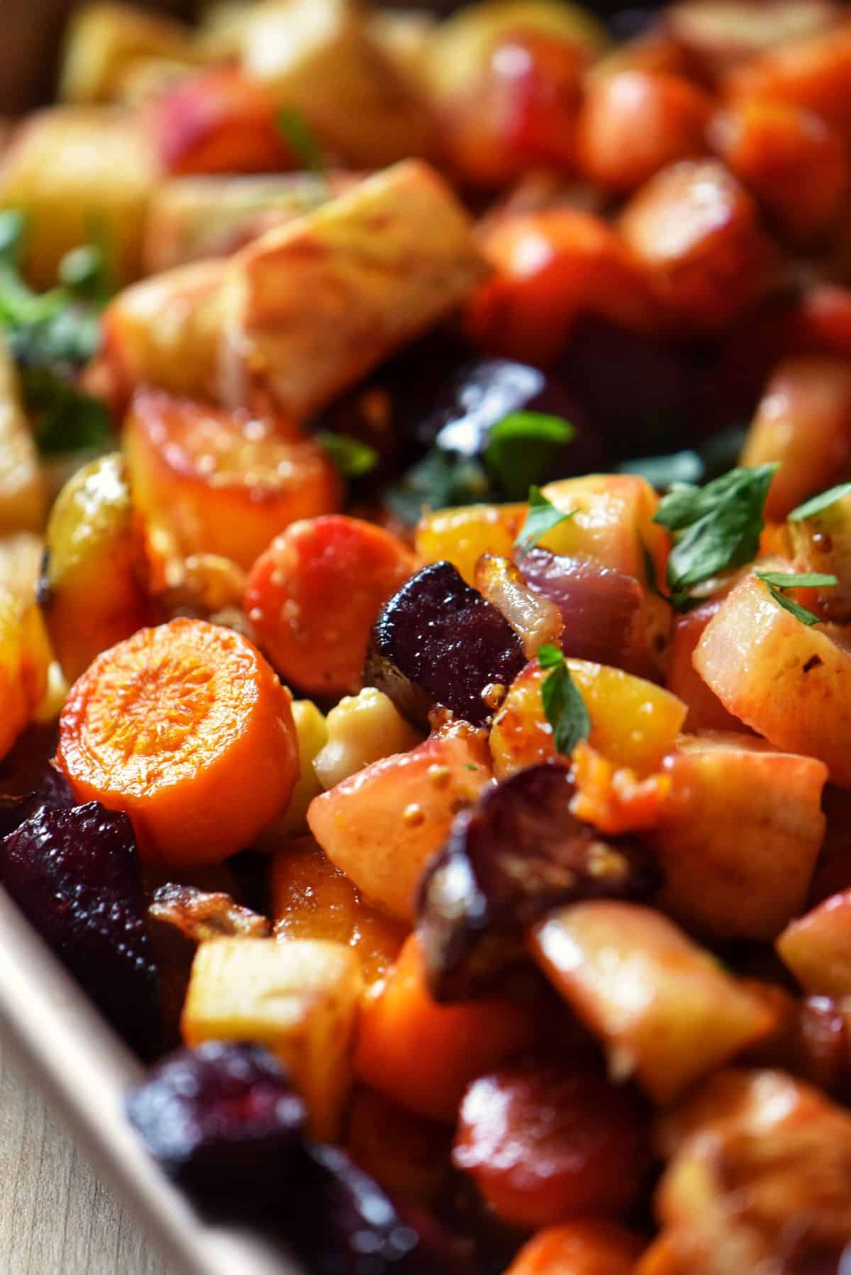 Roasted Root Vegetables: A Vegetable Medley Recipe - She Loves Biscotti