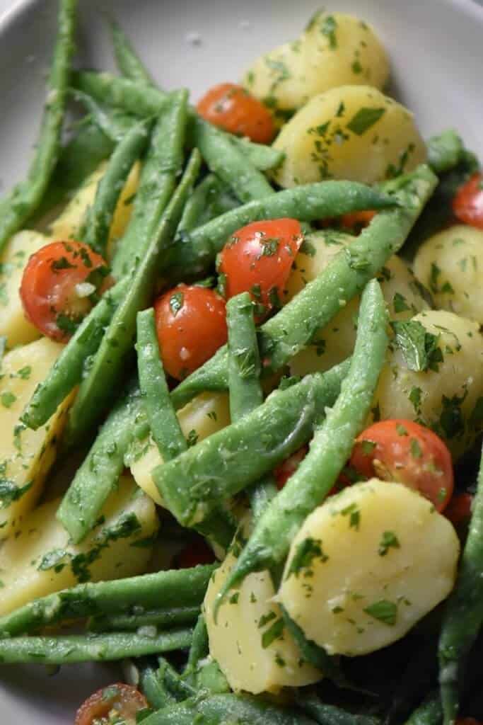 Italian Potato Salad with Green Beans and NO mayo! - She Loves Biscotti