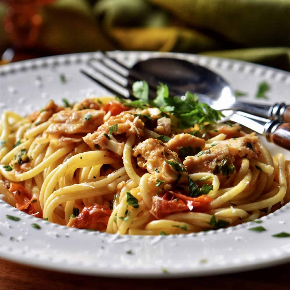 Tuna Pasta Recipe -only 15 minutes to make! - She Loves Biscotti