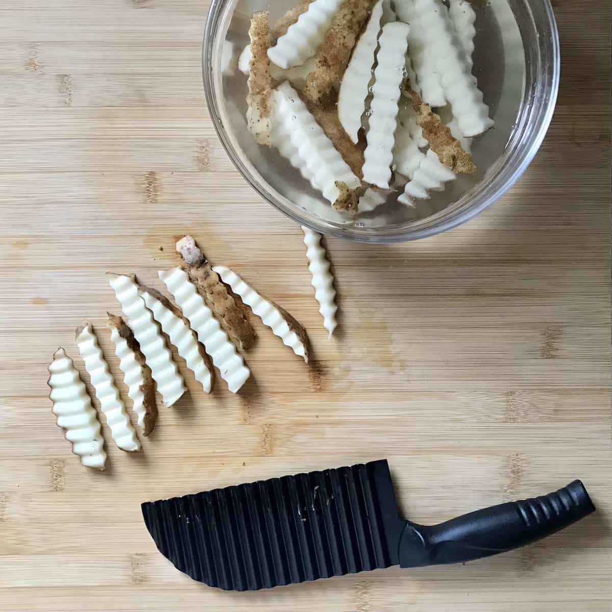 How to make potato crinkle french fries Cutter, crinkle cutter for waffle  fries