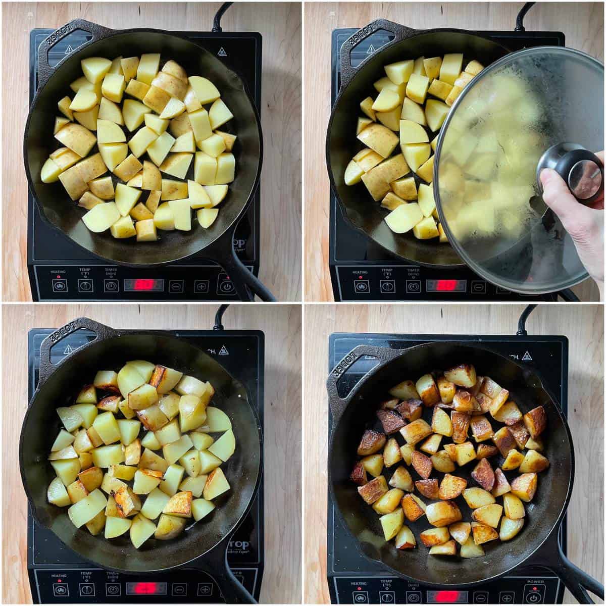 How to Make Crispy Potatoes in a Cast Iron Skillet - Farmhouse on Boone